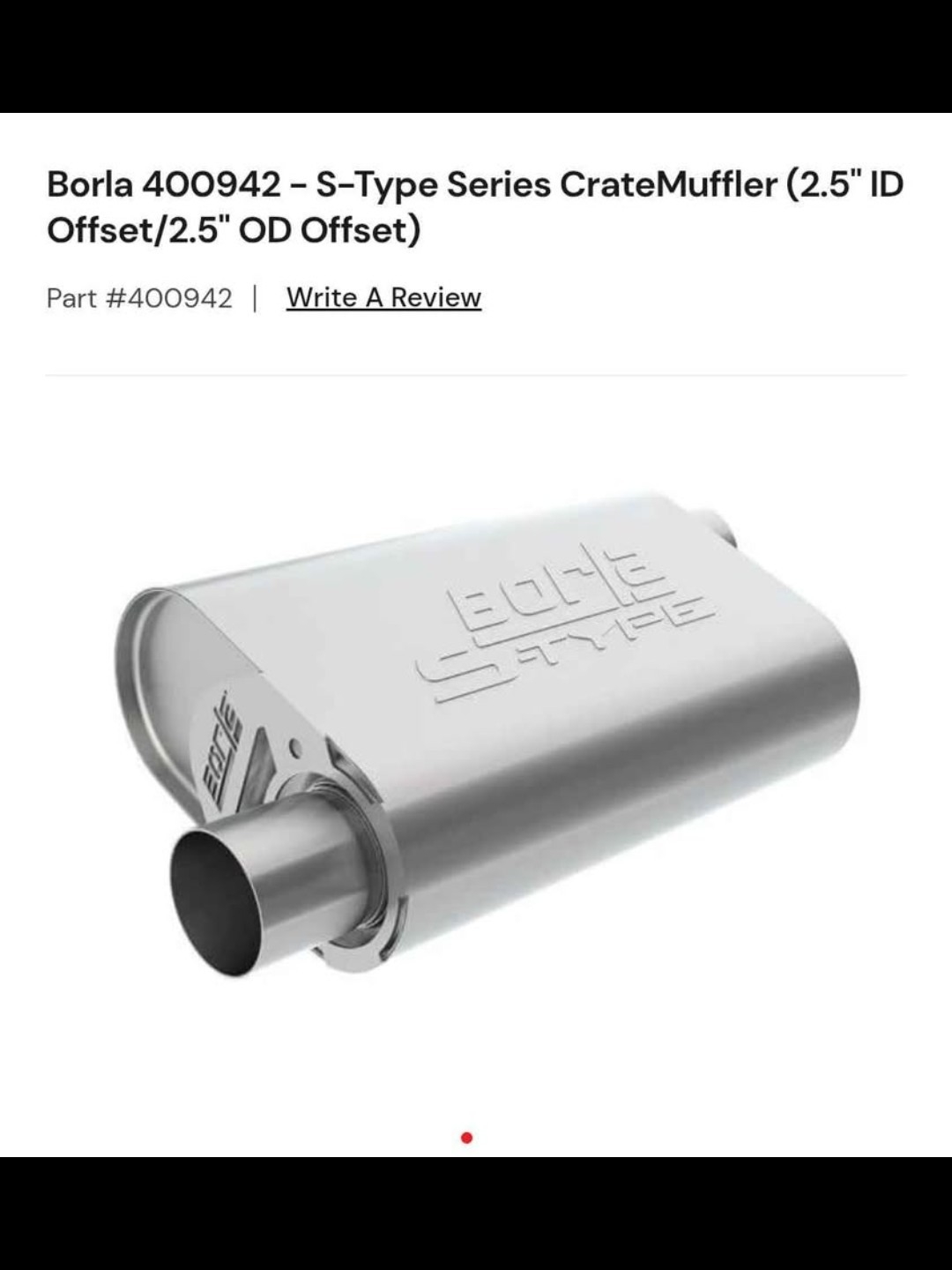 Borla Polished Stainless Muffler - Silver